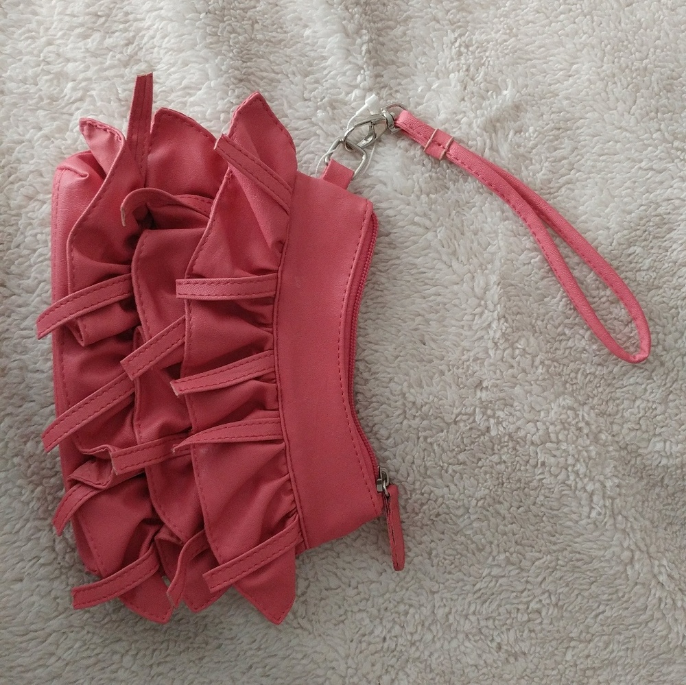 Pink clutch/wristlet